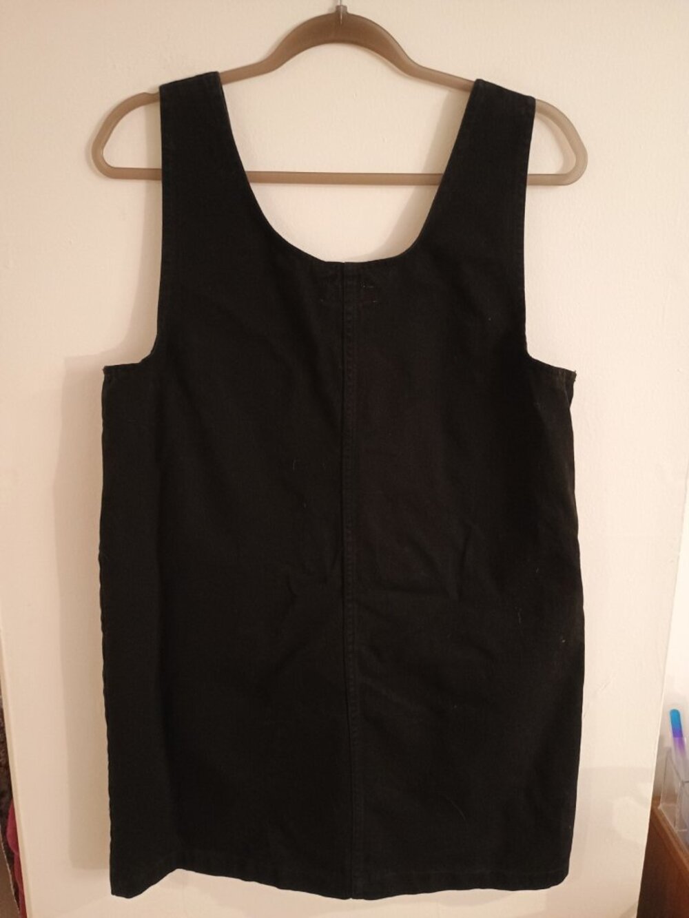 Vintage Pinafore Dress Bundle Of 2 Black Green 100% Cotton Medium Women's - Picture 9 of 15